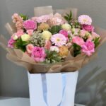 Mix Pink Flowers Bouquet with Foam