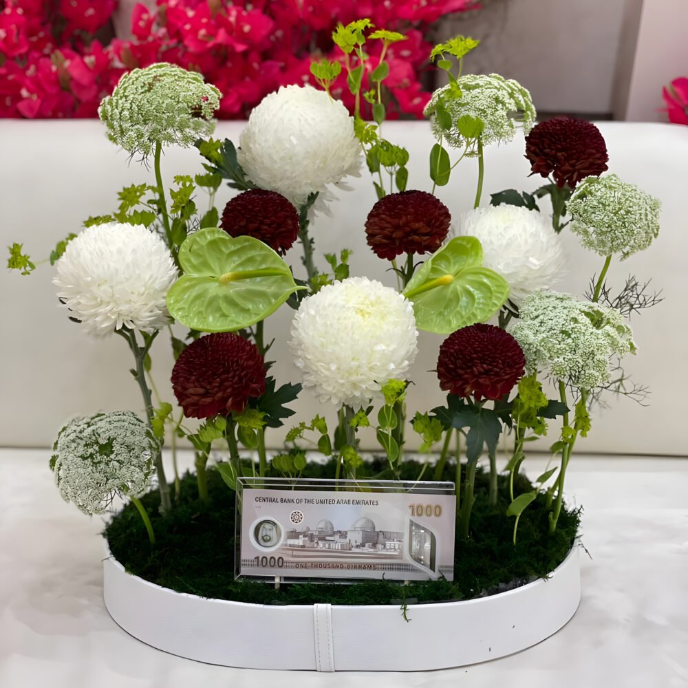 Money Box + Tray and Flowers