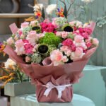 Pink & Green Flowers Foam Bouquet