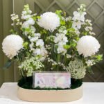 White and Green Flowers + Money Box
