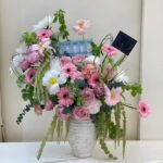 Vase with Flowers Mix Pink