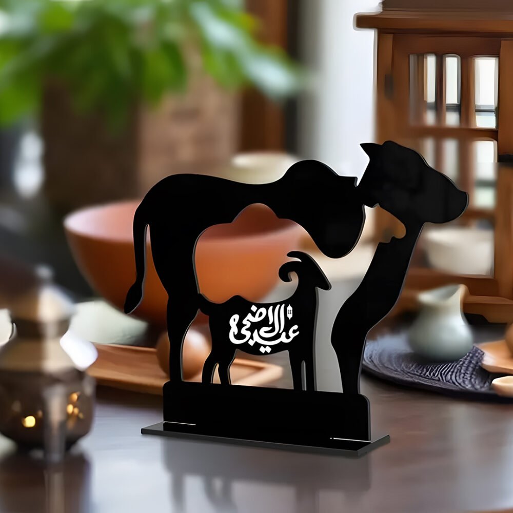 Acrylic Cow, Camel & Goat Table Stand