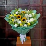 Foam Boquet White and Green+ Yellow Flowers