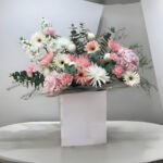 Hand Boquet Pink and White Flowers