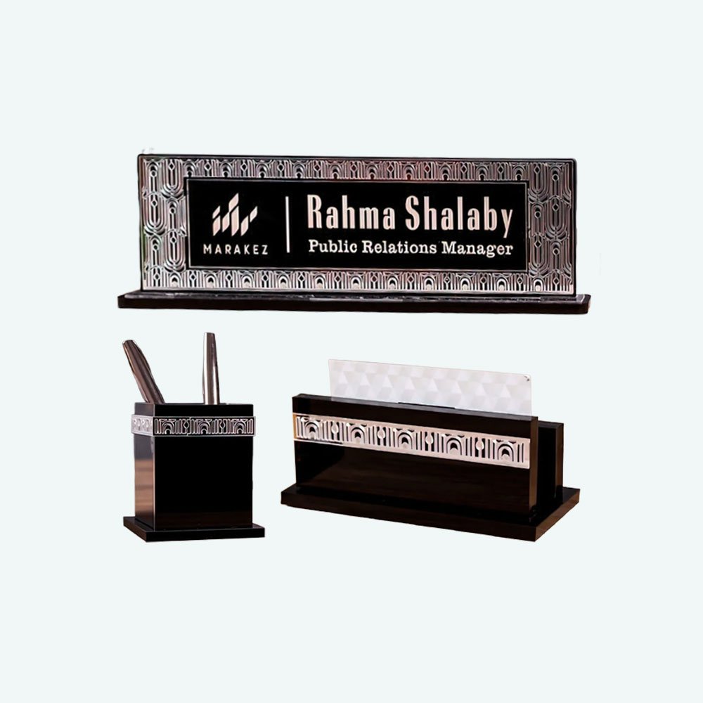 Black-Acrylic-Office-Set