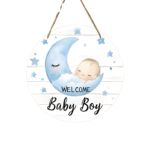 Welcome Baby Boy Round