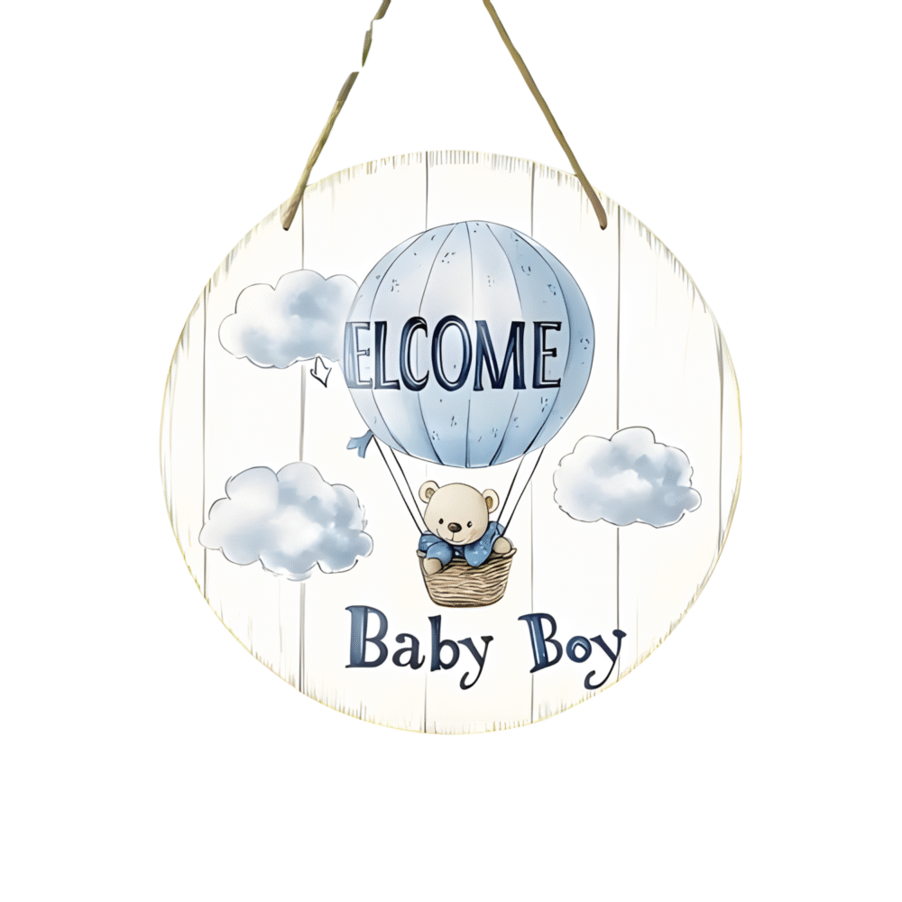 Welcome Baby Boy Round