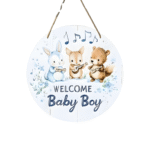 Welcome Baby Boy Round