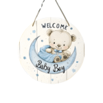 Welcome Baby Boy Round