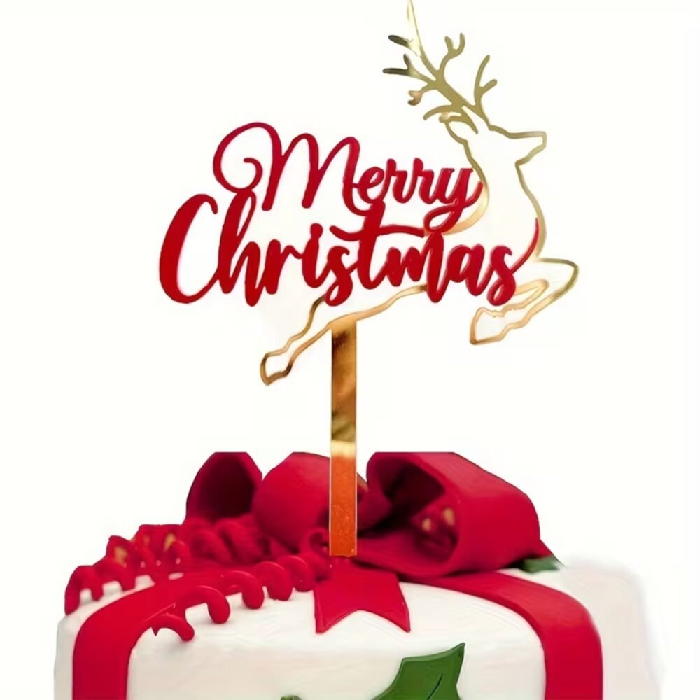 Merry Christmas Cake Topper