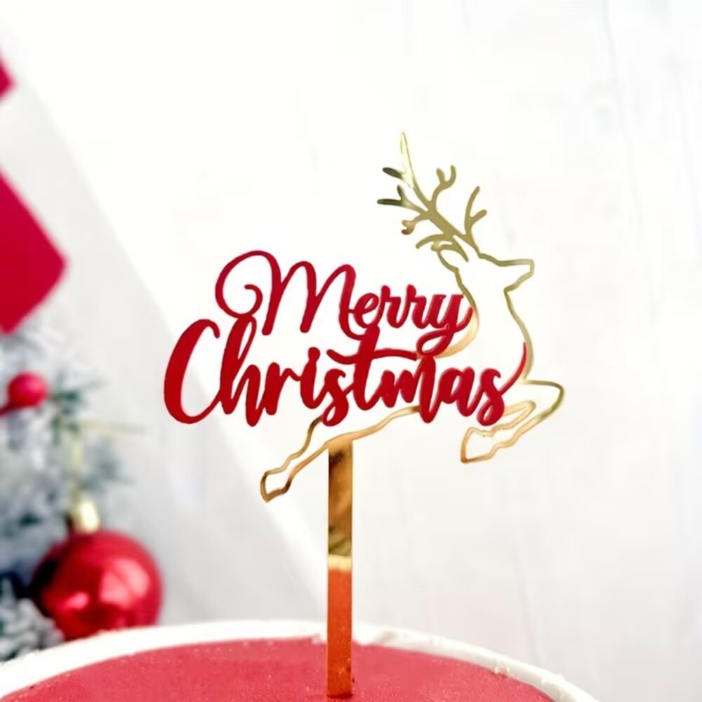Merry Christmas Cake Topper