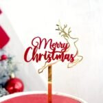 Merry Christmas Cake Topper