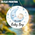 Welcome Baby Boy Round