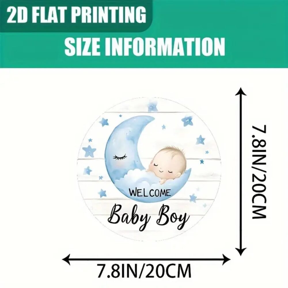 Welcome Baby Boy Round