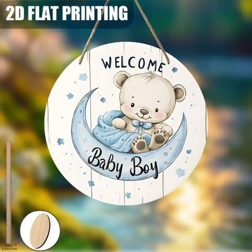 Welcome Baby Boy Round