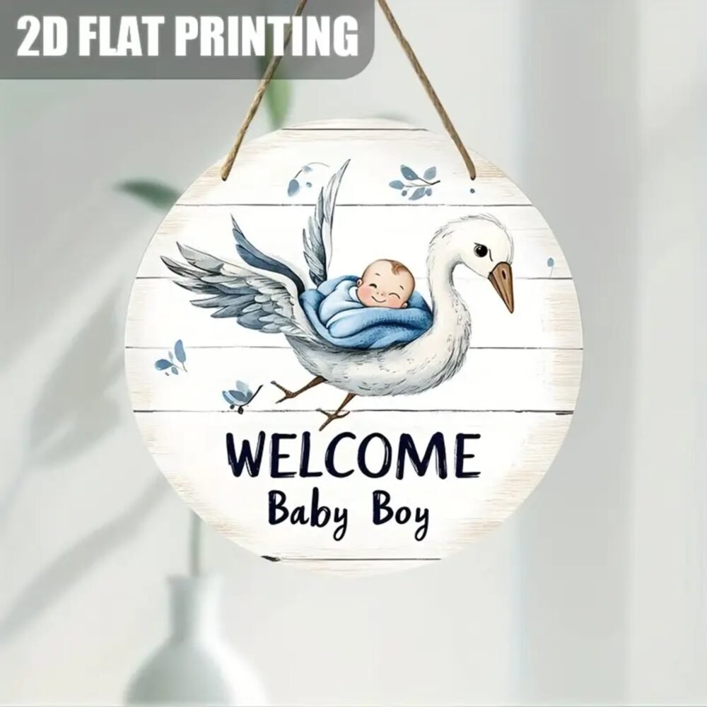 Welcome Baby Boy Round