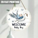 Welcome Baby Boy Round