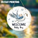 Welcome Baby Boy Round