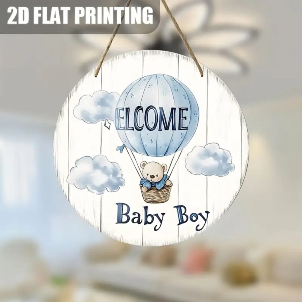 Welcome Baby Boy Round