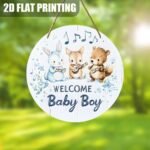 Welcome Baby Boy Round