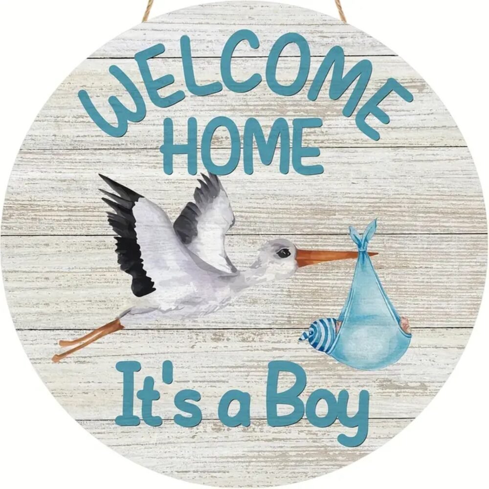 Welcome Baby Boy Round