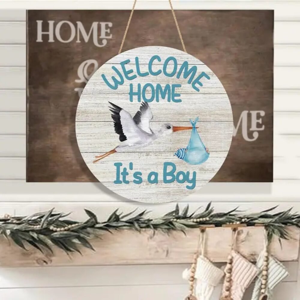 Welcome Baby Boy Round