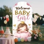 Welcome Baby Girl Stand