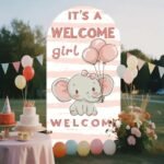 Welcome Baby Girl Stand