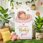 Welcome Baby Girl Stand