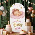 Welcome Baby Girl Stand