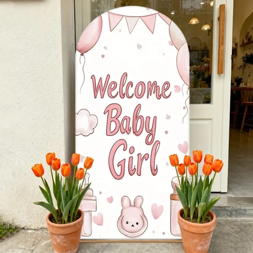 Welcome Baby Girl Stand