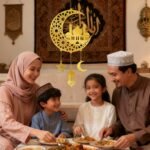 Ramadan Kareem Hanging Moon & Mosque Decoration