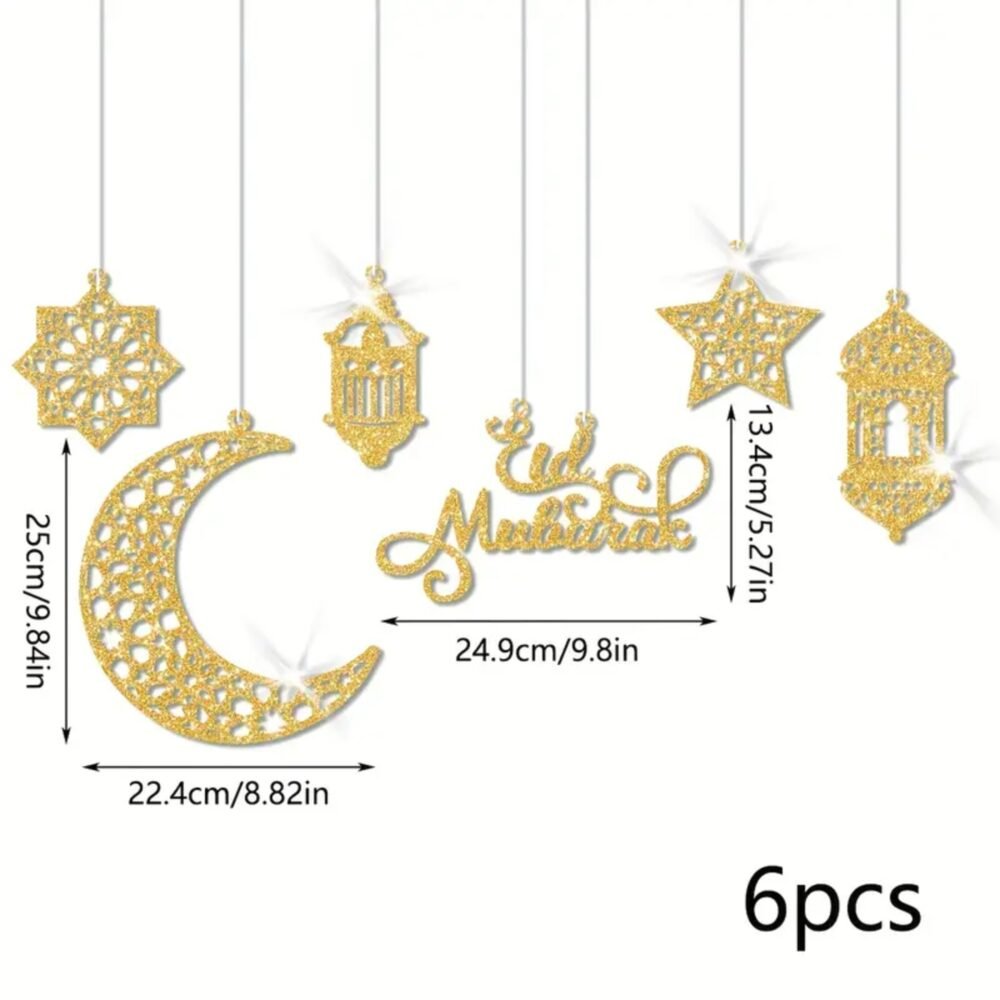 Ramadan Kareem Hanging Moon & Mosque Decoration