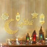 Ramadan Kareem Hanging Moon & Mosque Decoration