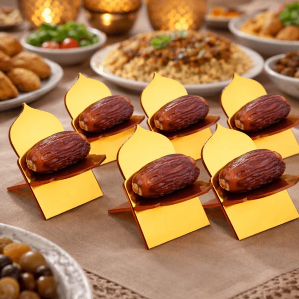 Ramadan Golden Acrylic Date Holder