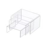 3-Pcs Acrylic U-Shaped Mini Display Stands