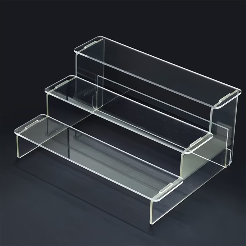 3-Tier High Transparent Acrylic Tiered Display Shelf