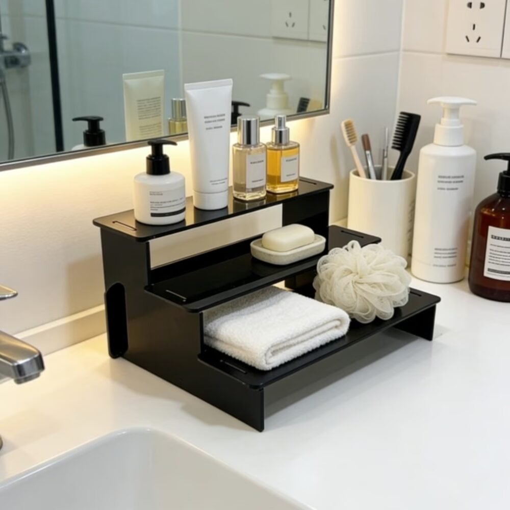 3-Tier High Transparent Acrylic Tiered Display Shelf