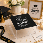 Luxury Acrylic Graduation Gift Box with Arabic Calligraphy