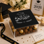 Luxury Acrylic Graduation Gift Box with Arabic Calligraphy