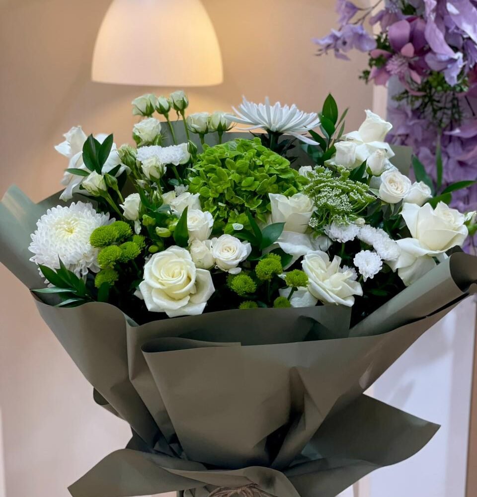 Luxury White & Green Flower Bouquet