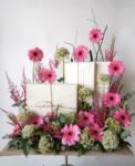 Modern Pink Gerbera Floral Arrangement