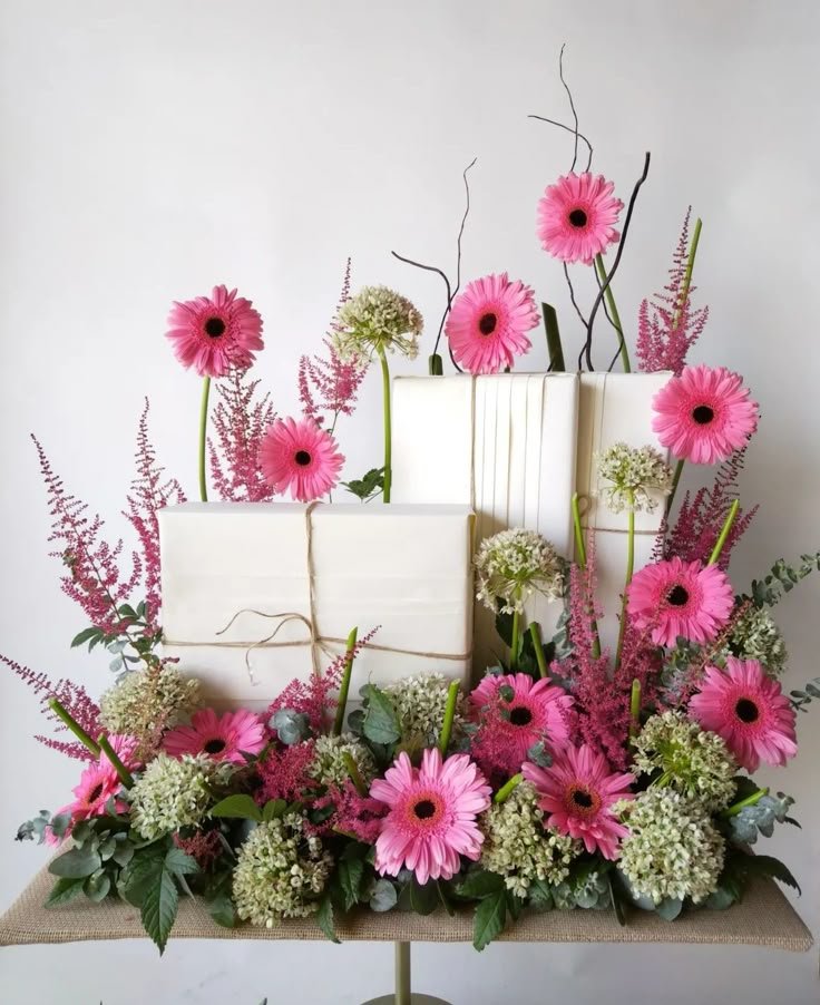 Gift arrangements pink and green flowers 320aed