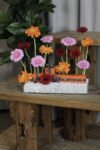 Colorful Gerbera Flower Acrylic Tray – Luxury Floral Gift Arrangement for Birthdays