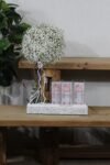 Luxury Acrylic Bridal Money Box with White Baby’s Breath Flowers