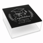 Luxury Graduation Acrylic Gift Box with Printed Lid