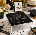 Luxury Graduation Acrylic Gift Box with Printed Lid