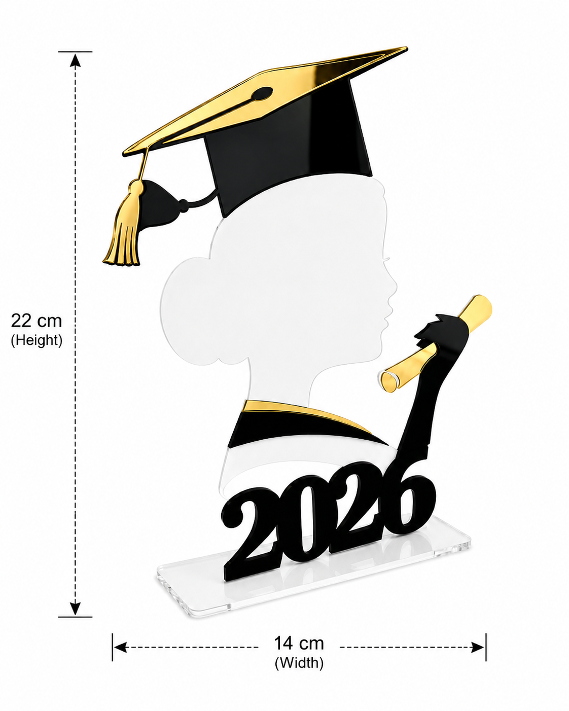 Graduation 2026 Girl Table Decor Stand