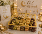 Elegant Gold Eid Mubarak Acrylic Sweet Box