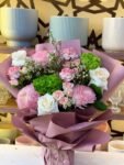 Luxury Pink, White & Green Flower Bouquet